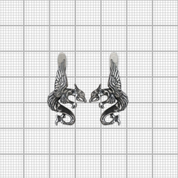 "Вайверн" серьги из коллекции "Бестиарий" от Jenavi