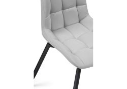 Стул на металлокаркасе Челси крутящийся велюр светло-серый / черный / черный