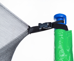 Батут с лестницей и внутренней сеткой 360 см синий