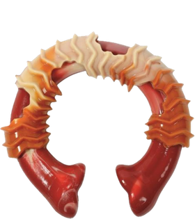 Игрушка для собак Карнивор круглая кость, вкус бекона, красная 14x13.7x4.1см MPets 10650599