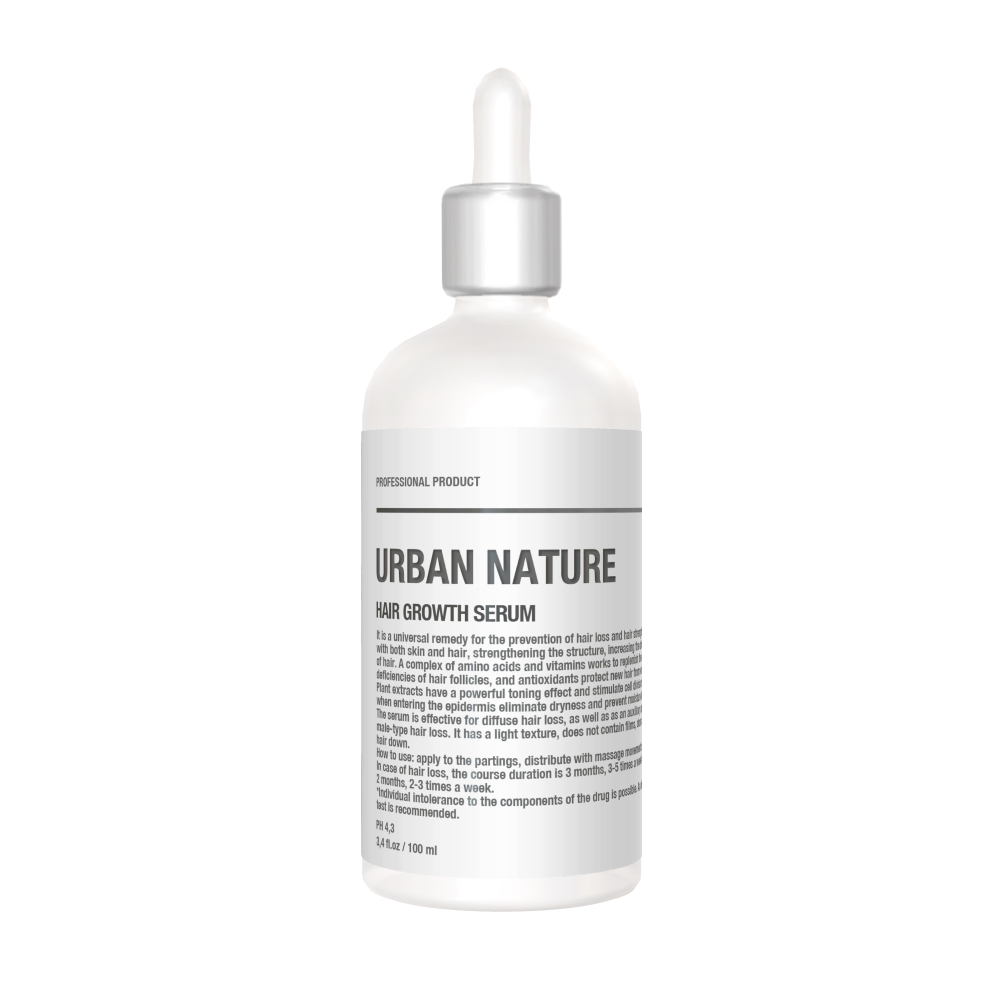 СЫВОРОТКА ПРОТИВ ВЫПАДЕНИЯ И ДЛЯ РОСТА ВОЛОС HAIR GROWTH SERUM URBAN NATURE