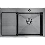 Кухонная мойка премиум GERHANS K37851B-R PVD графит