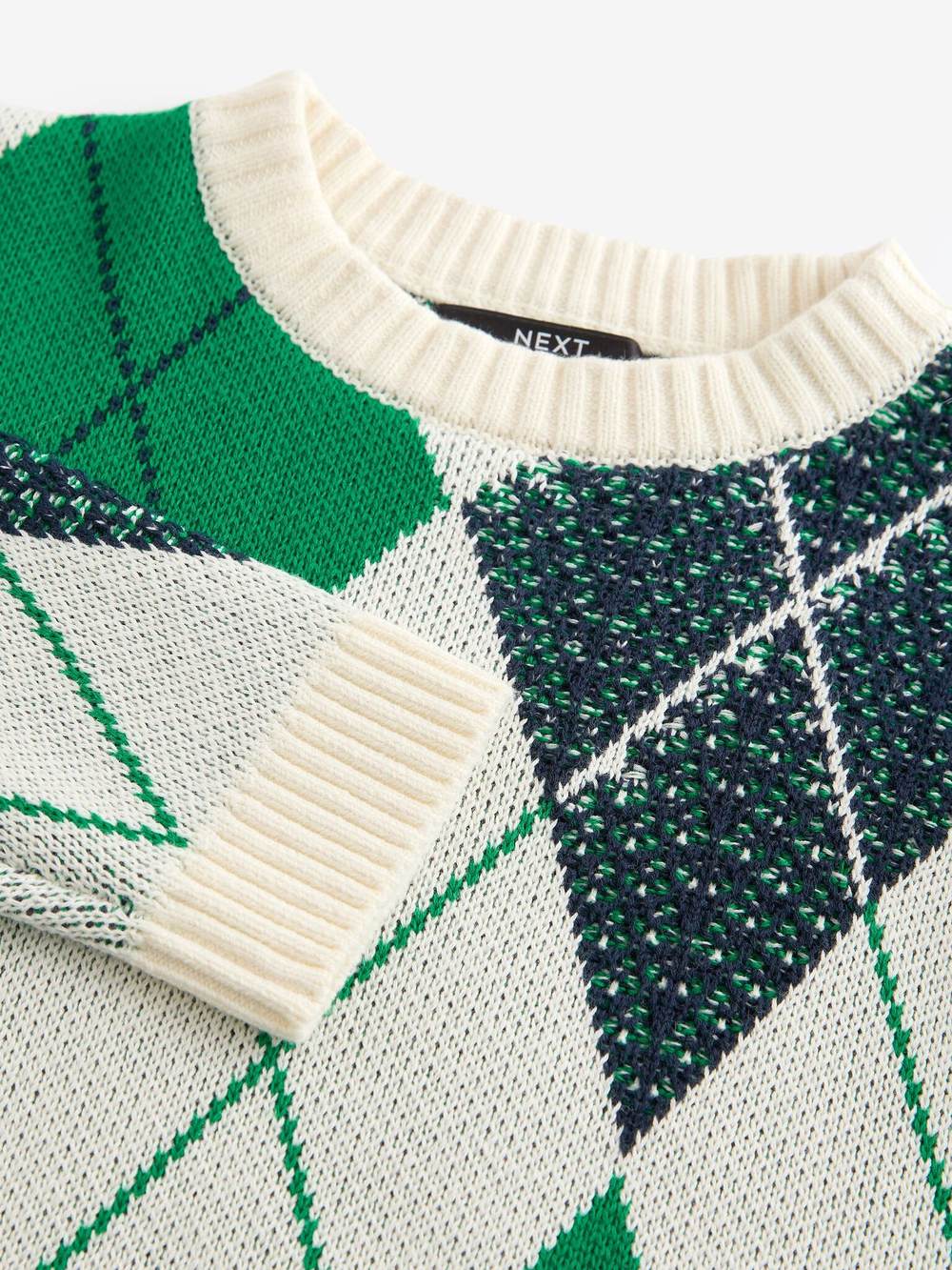 Джемпер для мальчика Next E27-910, Зеленый, Молочный
