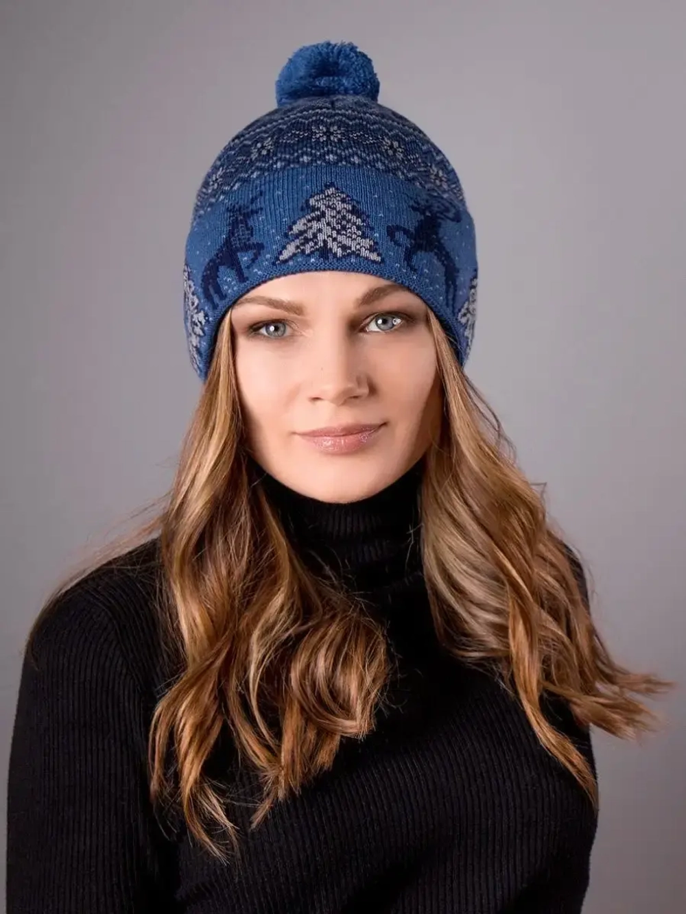 Шапка зимняя вязаная детская