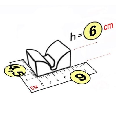 Элемент V-образный 9x4,5x6 см для GigaBloks 7,5"