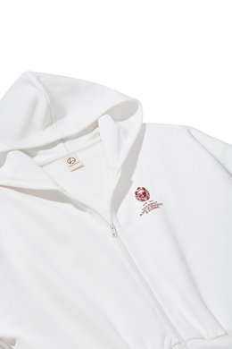 Толстовка на молнии с принтом Белый