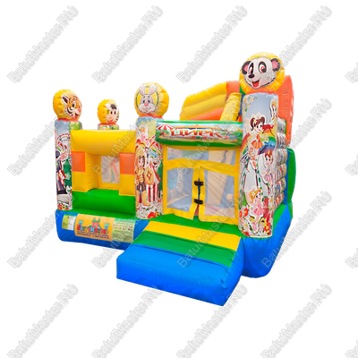 Детский надувной батут "Русский цирк", размер 3,5*3*2,7 м