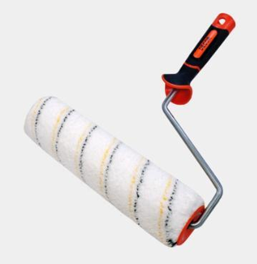 Валик Микрофибра Белый с жел-син пол. 250мм, d50мм, d8мм  ворс9мм PROFI Termofusion/550-4250