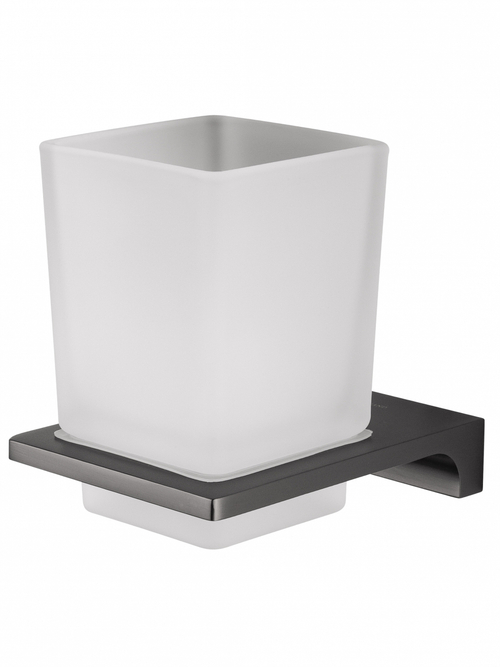 Стакан для зубных щеток с держателем WONZON & WOGHAND ECLIPSE, Темный графит (WW-9121-BGM)