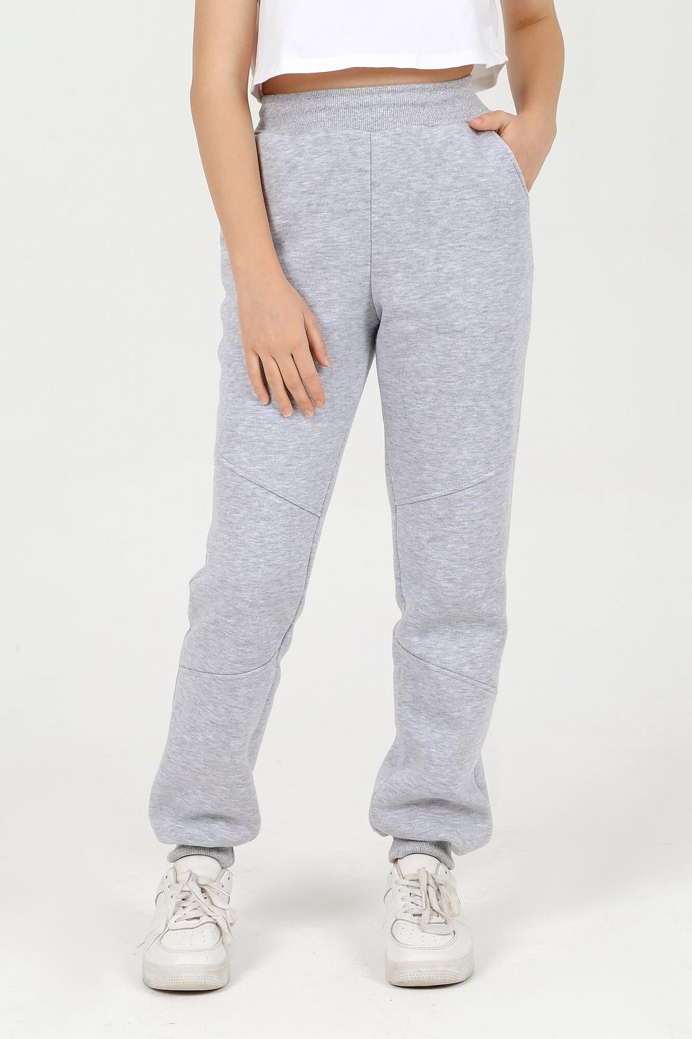 Брюки для девочки Север-1 Виотекс СЕРЫЙ МЕЛАНЖ