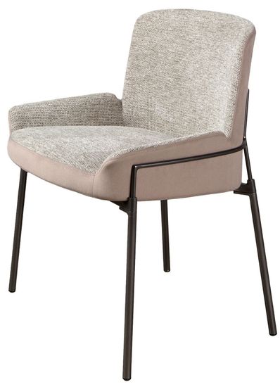 Стул 4171 из серой ткани и коричневого бархата Испания