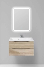 Тумба с раковиной Belbagno MARINO 80 2C-SO/BB800/450-LV-MR-AST Rovere Bianco