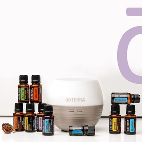 Набор эфирных масел doTERRA «Эфирный дом», 9х15 мл и 1х5 мл с диффузором и подставкой