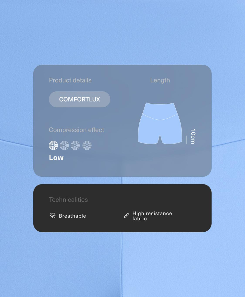 OYSHO Велосипедки Comfortlux с высокой посадкой длиной 10 см, лавандово-голубой