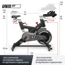 Велотренажер Спин-байк UNIX Fit SB-500 Black