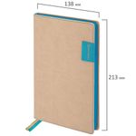 Ежедневник недатированный А5 (138х213 мм), BRAUBERG "AIM", под кожу, 136 л., бежевый, 113420