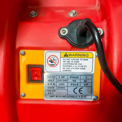 Мощный нагнетатель воздуха (насос) для надувных батутов и конструкций «PowerJet» 2850 Вт