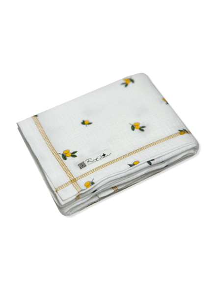Муслиновая пеленка Лимончики 90*130 (+/-5см)