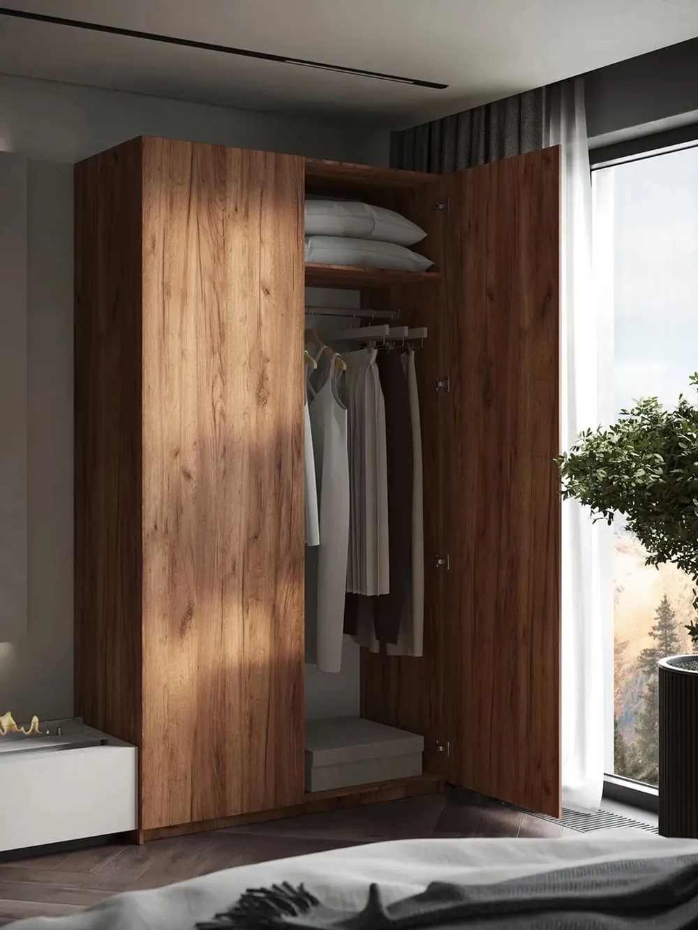 Шкаф Распашной Коричневый 121х220х52,5 SOHO