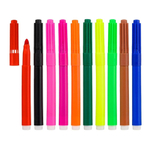 Фломастеры Basir, серия "Веселые фрукты", разноцветные, в прозрачном пластиковом футляре, набор 10 шт