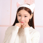 Повязка на голову «Кокетка - Зайчик», цвет серый, 20*6см (упаковка белый ZIP пакет)