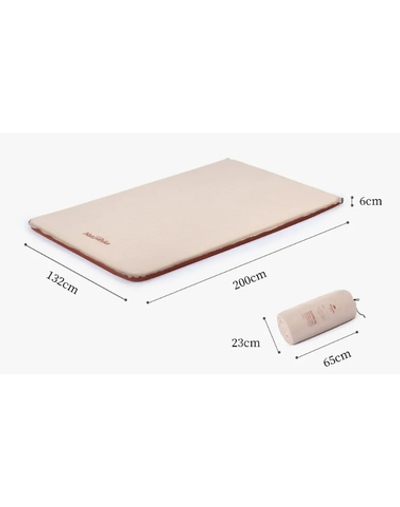 Коврик самонадувающийся Naturehike двойной 200х132х6 см,  Олива