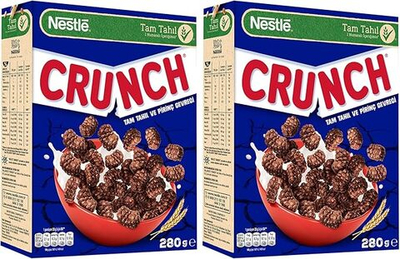Хлопья Nestlé Crunch из цельного зерна и риса, 280 г, упаковка из 2 штук - CRUNCH - NESTLE