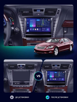 Магнитола для Lexus LS460 LS600H XF40 2009-2012 (тип B) - Teyes CC3-2K-360 монитор 9.5" 2K QLED на Android 10, 6Гб+128Гб, CarPlay, 4G SIM-слот, 4 камеры в комплекте