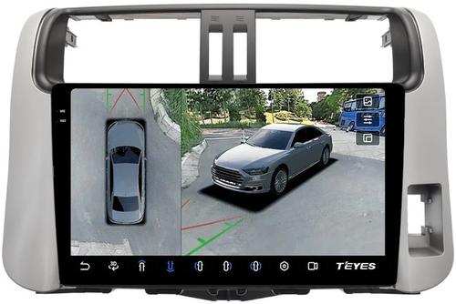 Магнитола для Toyota Land Cruiser Prado 150 2009-2013 (правый руль) - Teyes CC3-2K-360 на Android 10, Быстрая, 2K QLED, CarPlay, 4G SIM-слот, 4 камеры в комплекте