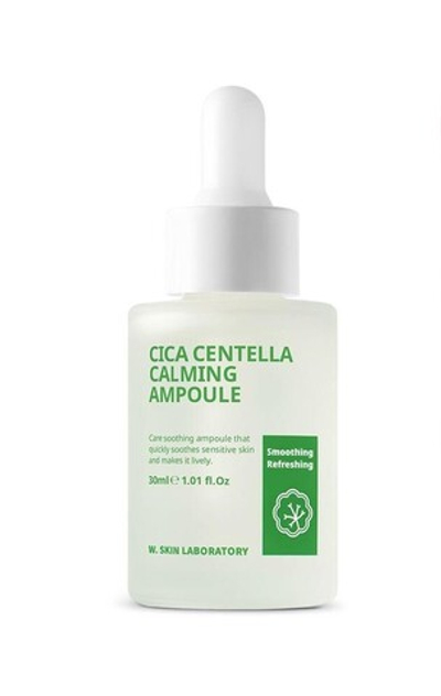 Ампульная сыворотка с центеллой азиатской и зеленым чаем, интенсивный уход за чувствительной кожей W.Skin Centella Calming Ampoule, 30мл
