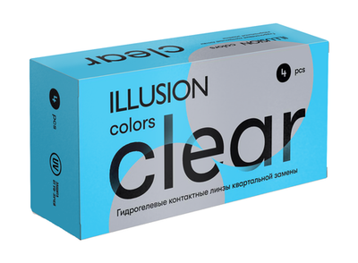 Трехмесячные контактные линзы ILLUSION Clear (уп. 4 линзы)
