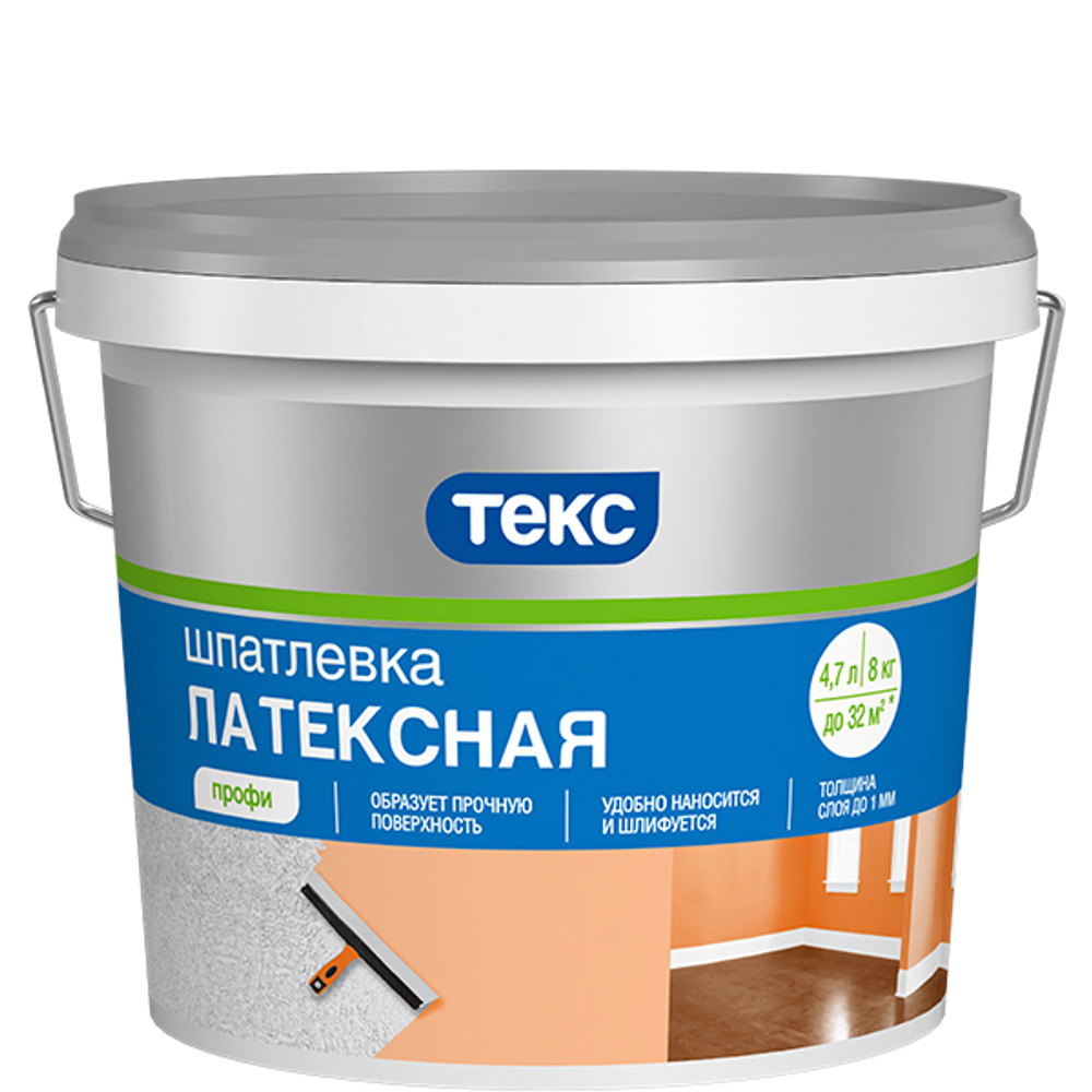 ТЕКС Шпаклевка латексная класс ПРОФИ 1,5кг