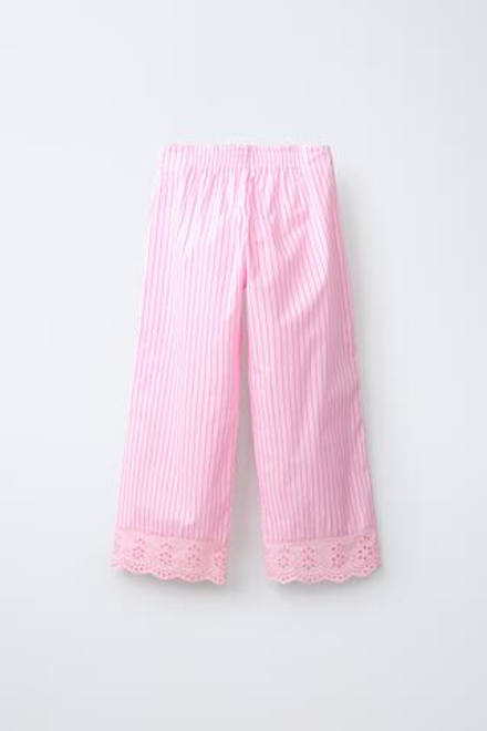 ZARA БРЮКИ В ПОЛОСКУ SCHIFFLY, РОЗОВЫЙ