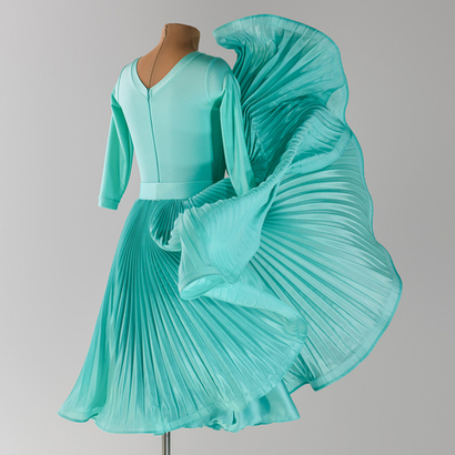 Lilia 14-01-02-Cb | Платье гофре для спортивных бальных танцев | Vasileva Dance