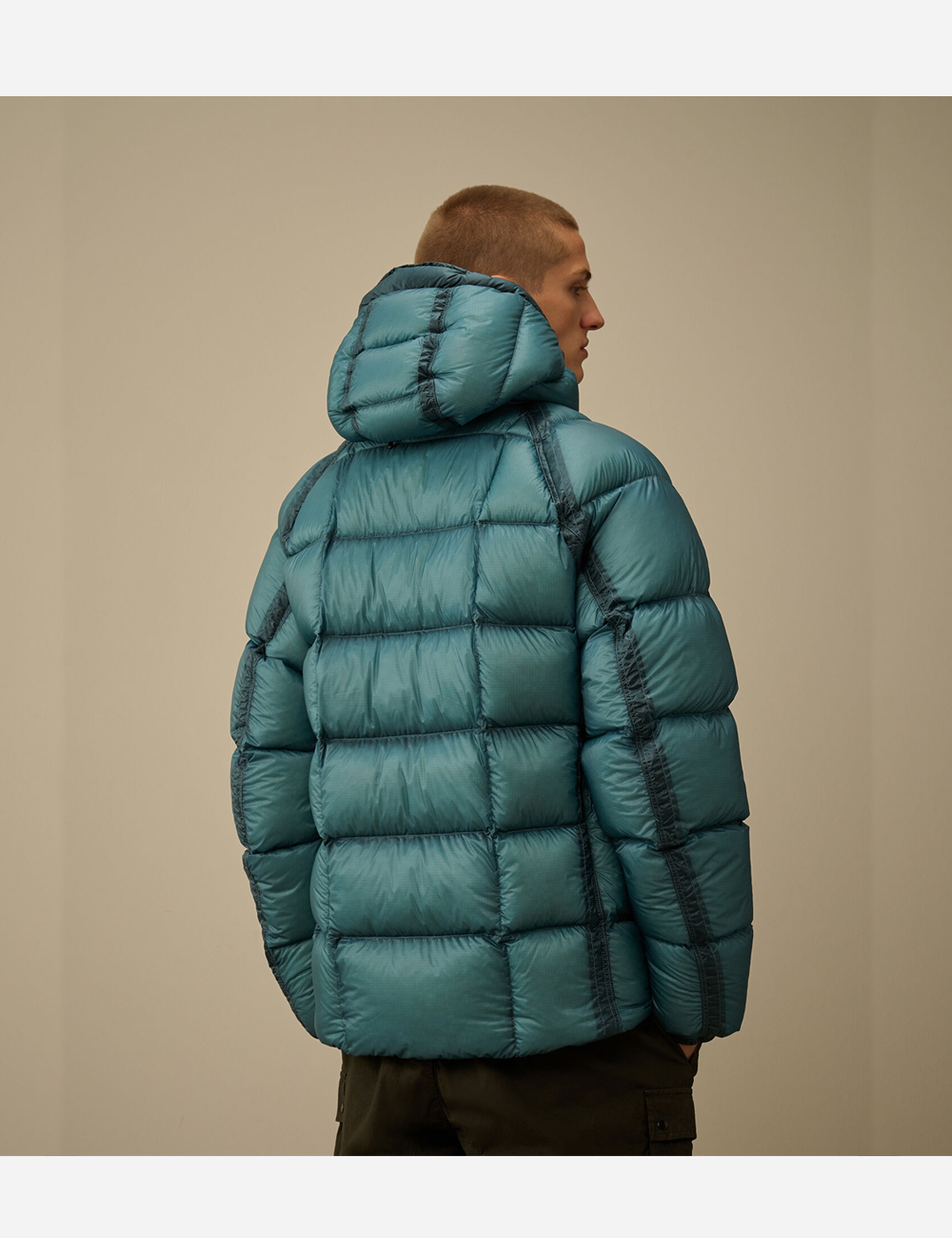 C.P. Company D.D. Shell Down Puffer Jacket "Fungi Grey" (19CMOW702A110416A356)