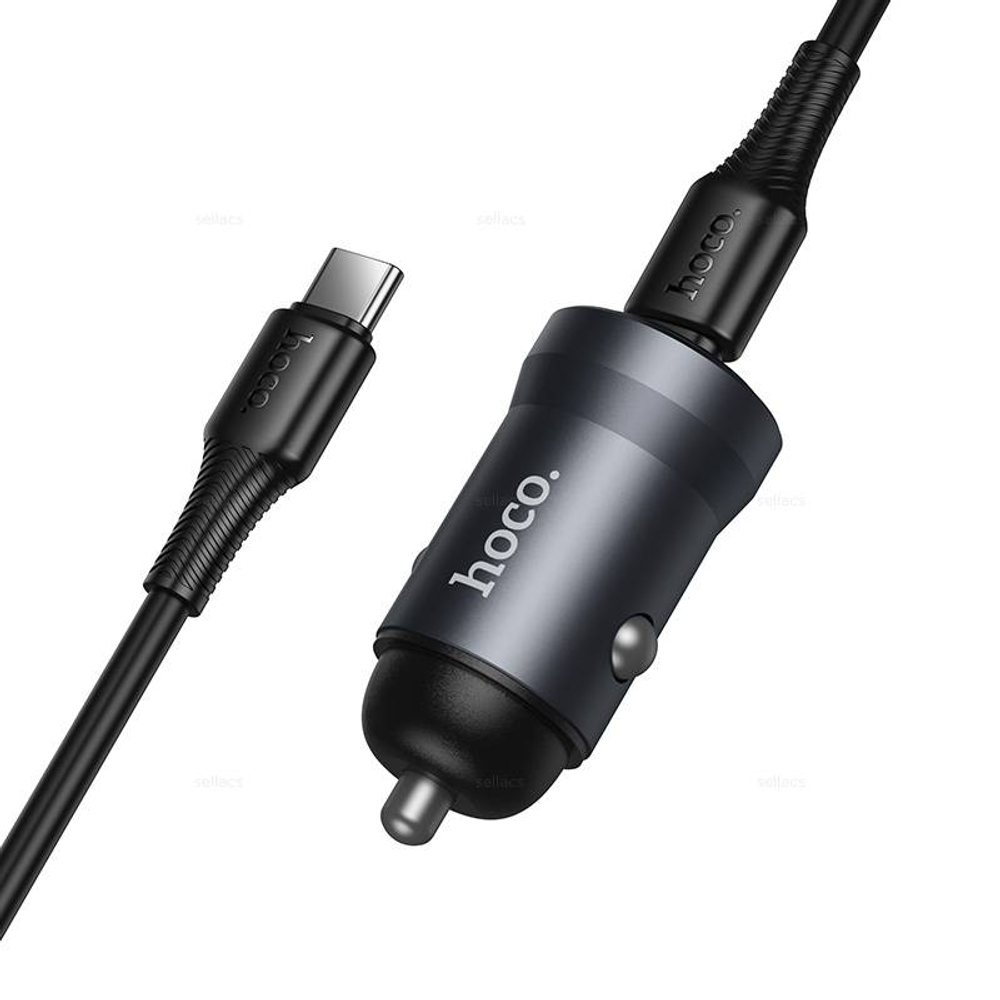 Автомобильное зарядное устройство для Type-C Hoco Z62A PD30W (metal grey)