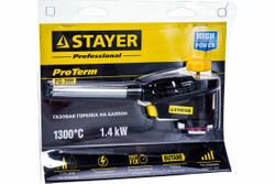 Газовая горелка STAYER ProTerm на баллон, с пьезоподжигом, 1300С 55582