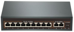 POE-92E коммутатор PoE 9+2 портов, металлический корпус