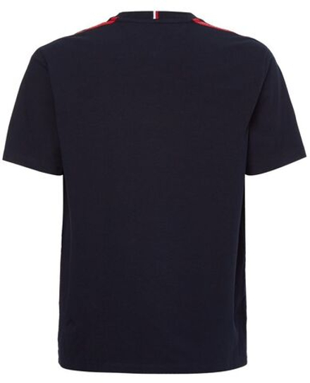 Мужская теннисная футболка Tommy Hilfiger Trim Short Sleeve Tee - desert sky