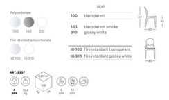 Стул Igloo прозрачный серый