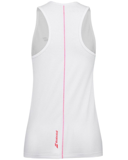 Женский топ теннисный Babolat Strike Tank Top - white/strike red