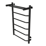 Полотенцесушитель MIXLINE MIRA  80х50 (таймер, 336 Вт, 5 перекладин + ПОЛКА) электрический ЧЕРНЫЙ