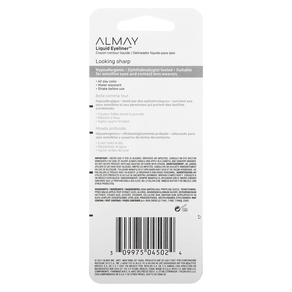 Almay, Good Ink, жидкая подводка для глаз, оттенок 222 коричневый, 2,9 мл (0,1 жидк. унции)