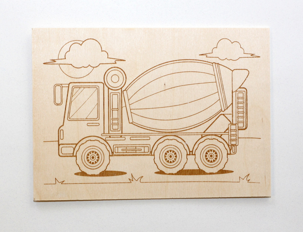 Доски для выжигания Спецтехника 5 шт. арт 04163 (ДК)