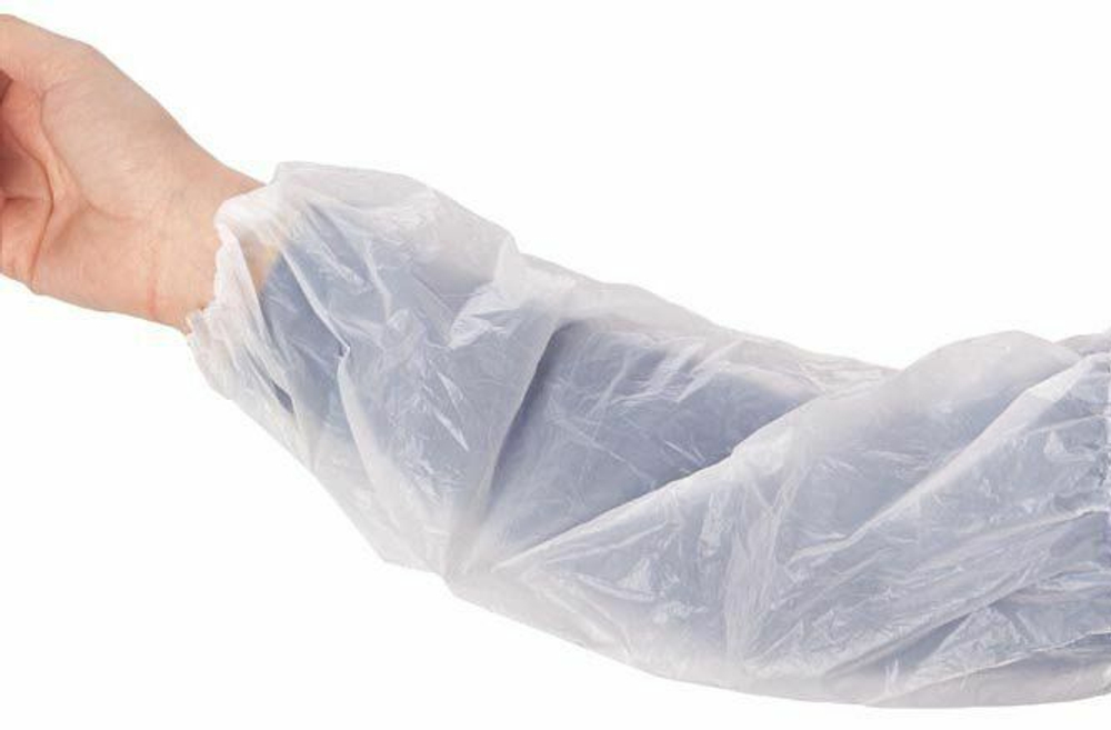 Нарукавники полиэтиленовые, одноразовые, 20х40 см, 12 мкм, 100 штук в упаковке