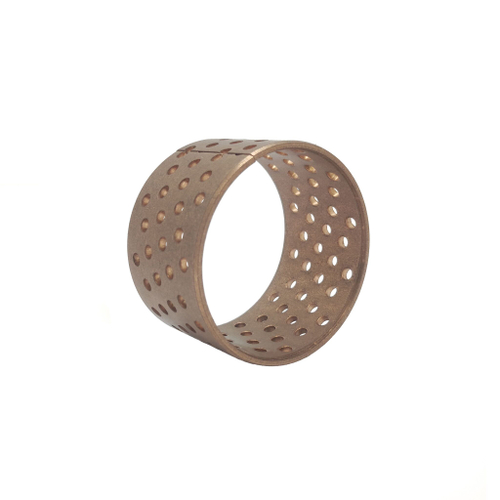 Бронзовая разрезная свертная втулка FB92 60х65х40 2 шт. / Скользящий подшипник / Металлосвертная втулка с перфорацией / для манипуляторов и спец. Техники