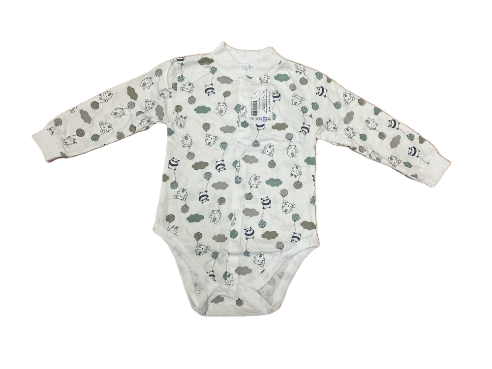 Боди с длинным рукавом на кнопках из кулирки (100% хлопок) на рост 86 см