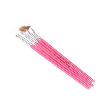 Кисточки для геля Global Fashion B-9, 6 шт, розовые