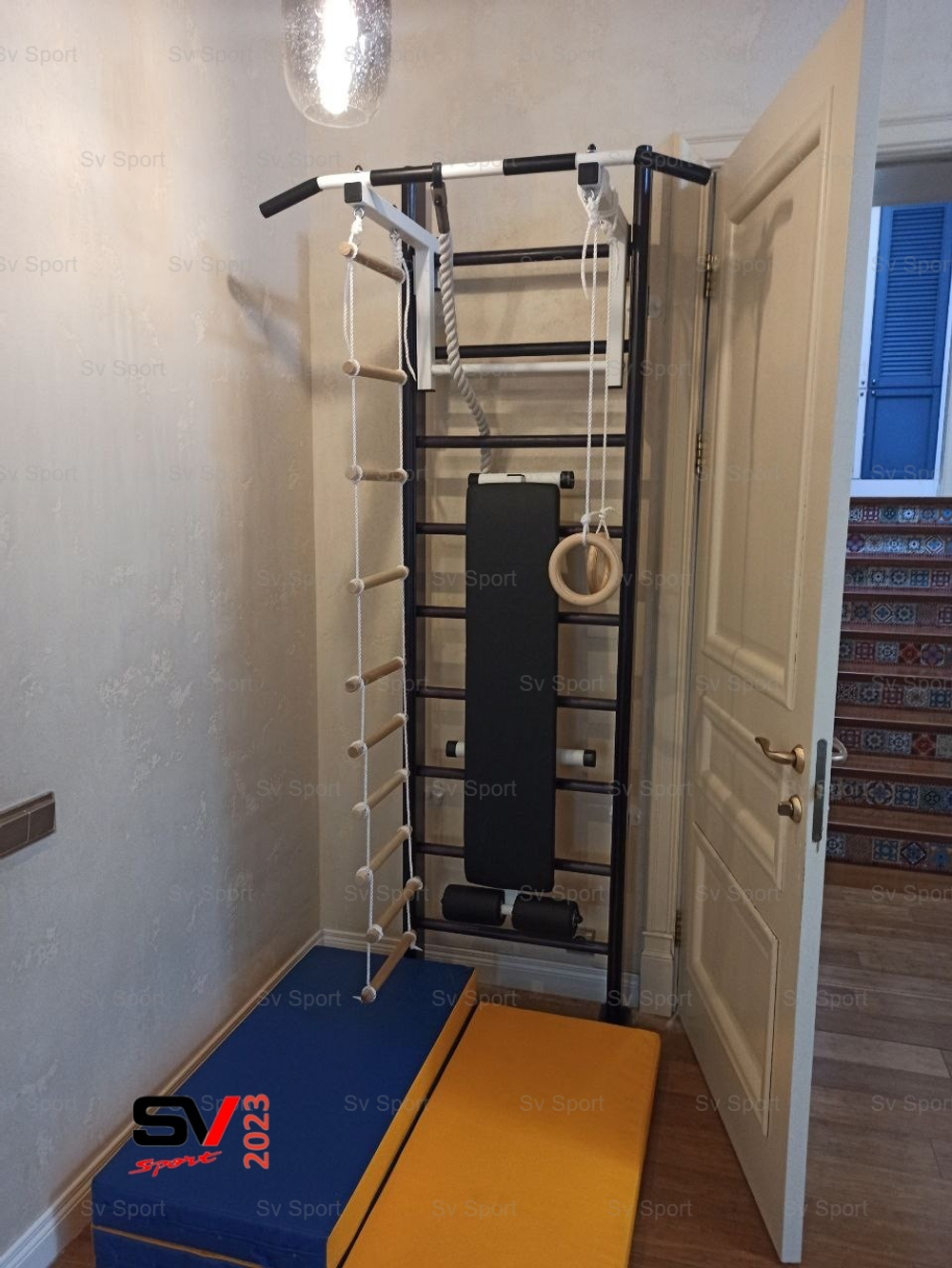 Монтаж шведской стенки Sv Sport в пеноблочные, газоблочные стены