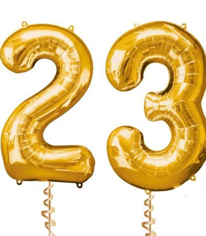 Цифры "23"- Золото